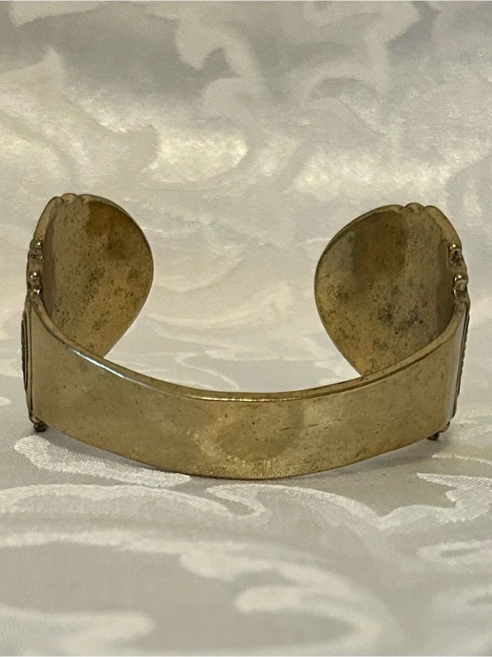 Lucky Brand Brass/Gold-Tone Chunky Cuff Bracelet, Red Acrylic Stones